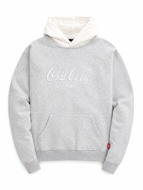 Kith x Coca-Cola Williams II Hoodie XS Heather Gray White Embroidered Logo